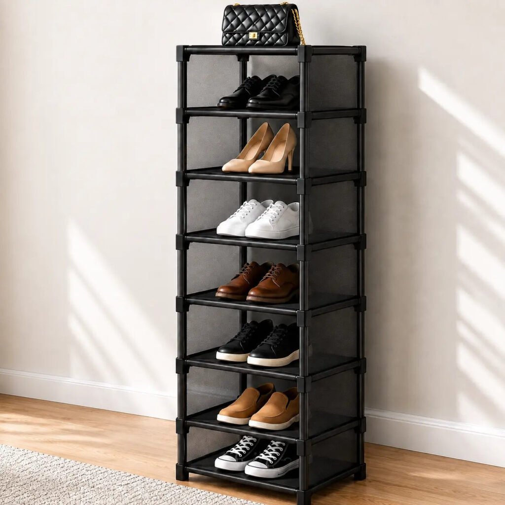 Zapatera Vertical de 7 Niveles con Cubierta