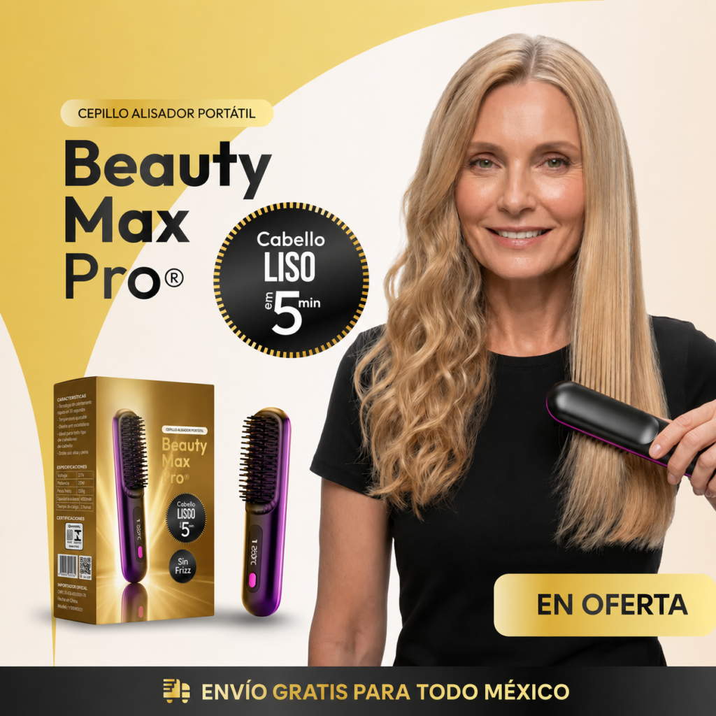 Cepillo Alisador Portátil - BeautyMax Pro®