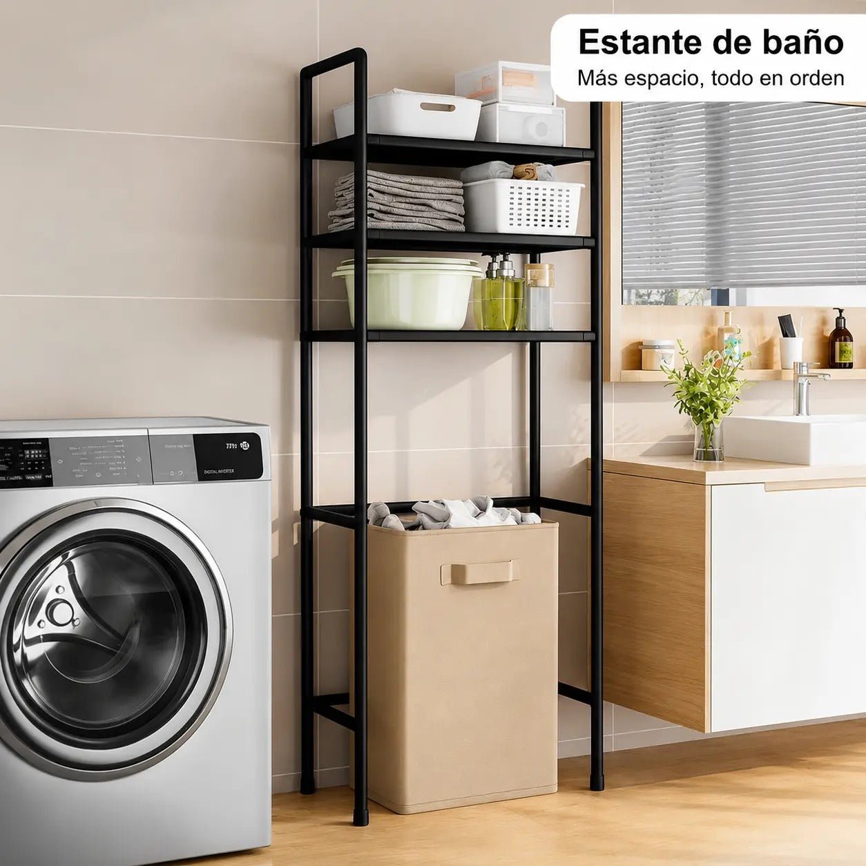 TorreMax™ - Estante Organizador de Baño 4 Niveles - Image 3