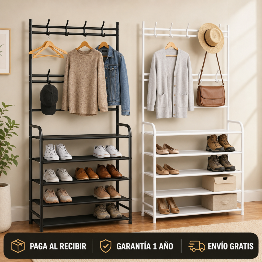 Compra 1 y Llévate 2 - Organizador de 5 Niveles Ropero y Zapatero