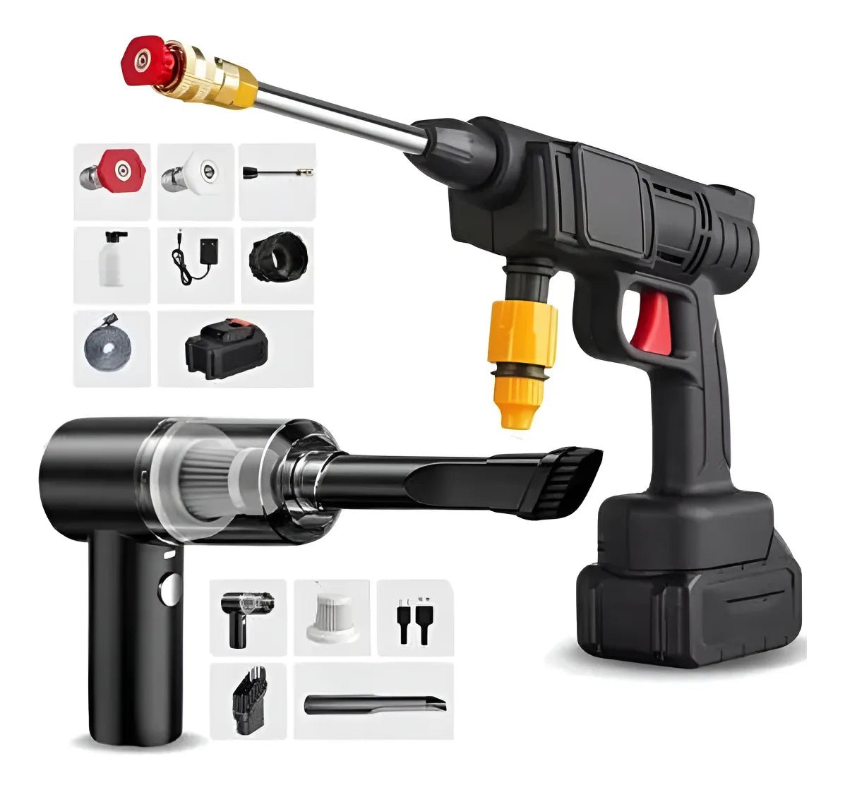 Hidrolavadora Portátil Recargable 2 Baterías + Aspiradora Vacum 3 en 1 TurboJet™ - Imagem 7