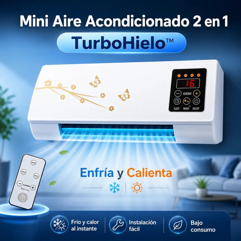 Mini Aire Acondicionado y Calefactor Portátil 2 en 1 [ULTRAPOTENTE]