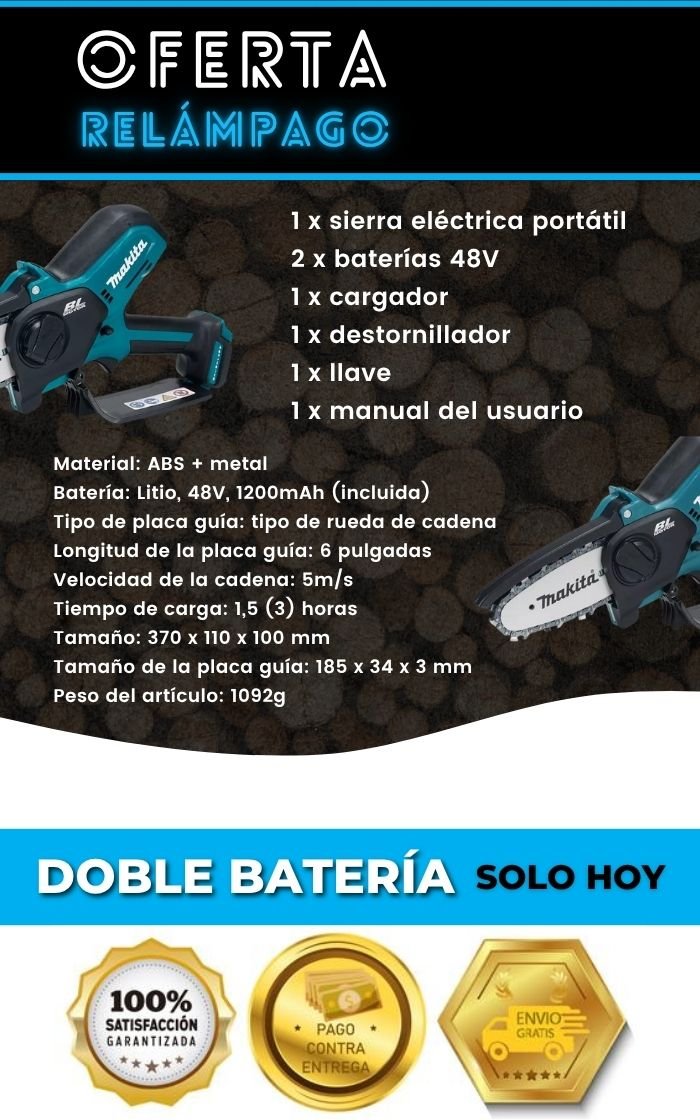 Oferta relámpago: contenido del paquete y especificaciones — doble batería solo hoy